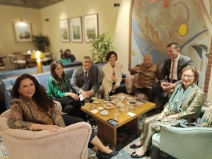 The High Table - with Ambassadors of Chile, Georgia and Luxembourg with Masho of Mukhrani letting the hair down